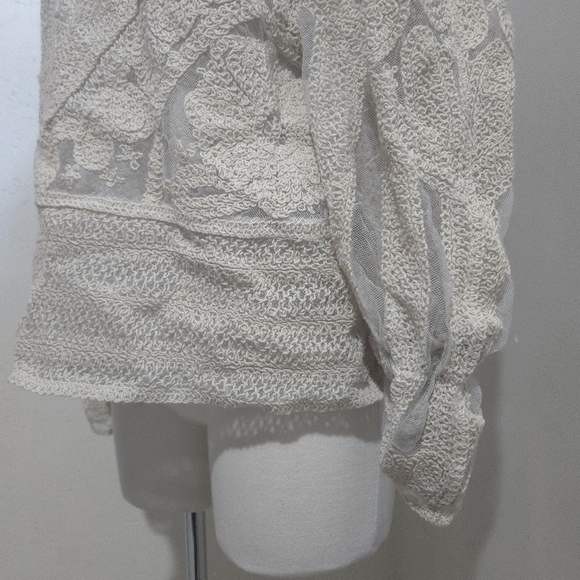 Ultra pink | Cream Textured layered cottagecore Sweater - Picture 5 of 10